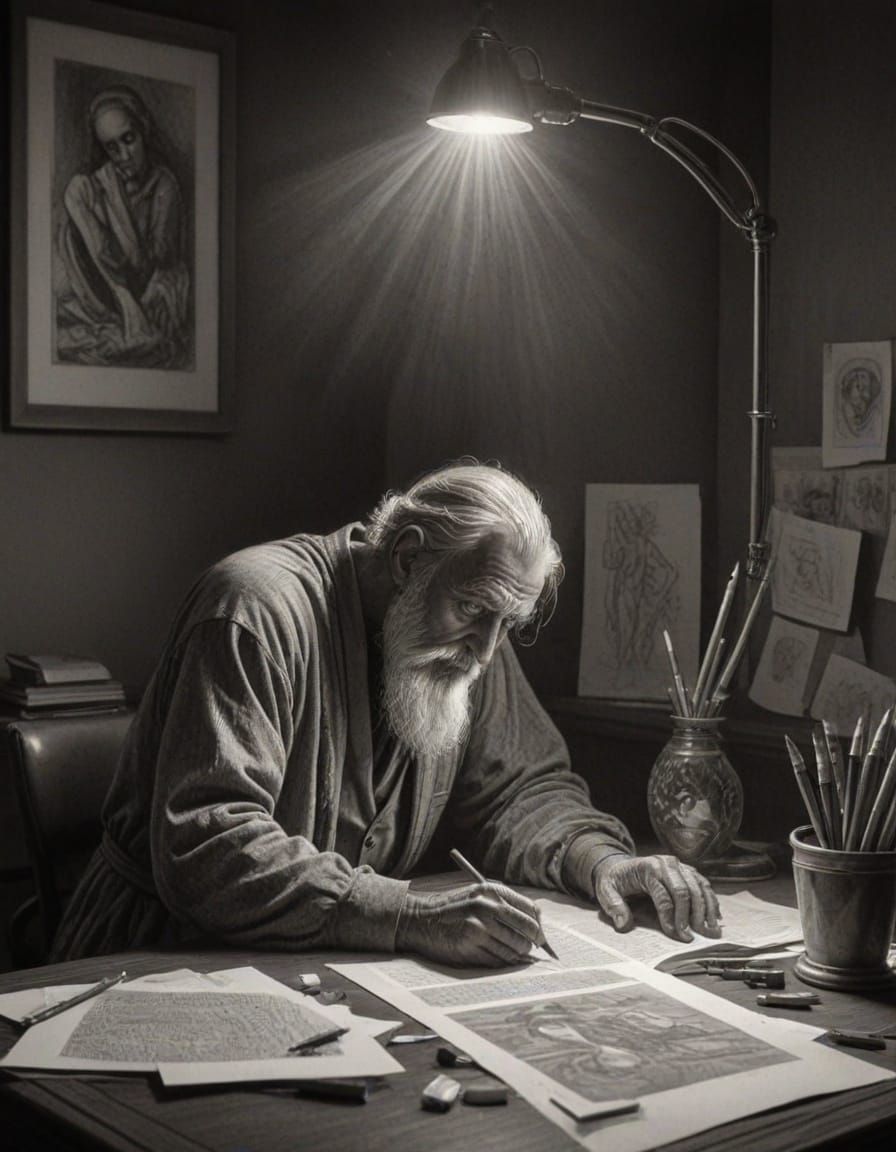 A Masterful God, Captured in Intricate Pencil Sketch