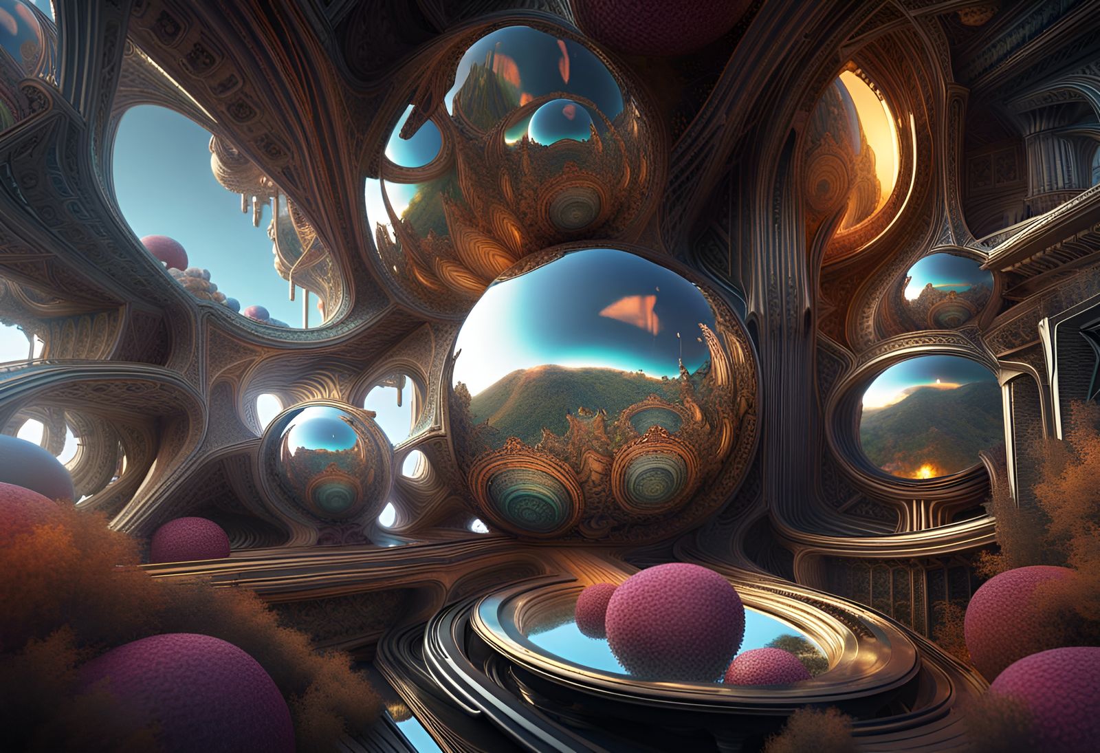 Geometric Abstract in Polychromatic Japanese Vaporwave