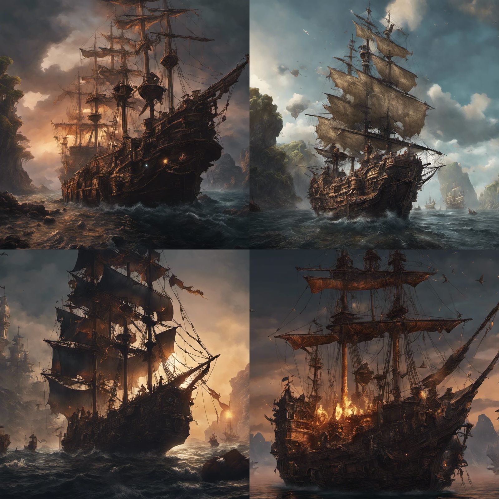 Petticoated Swashbucklers: Dark Fantasy Concept Art