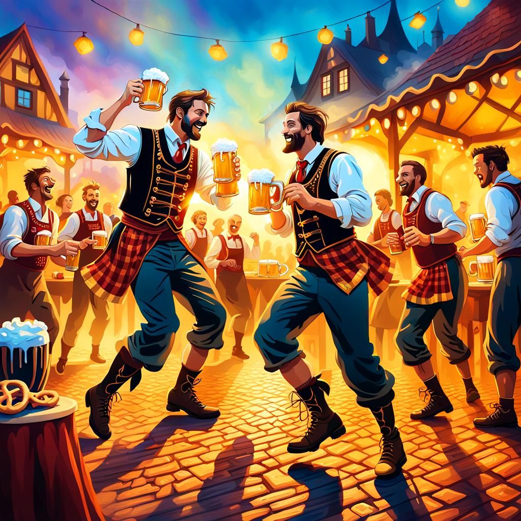 Oktoberfest Celebration in Fantasy Airbrush Style