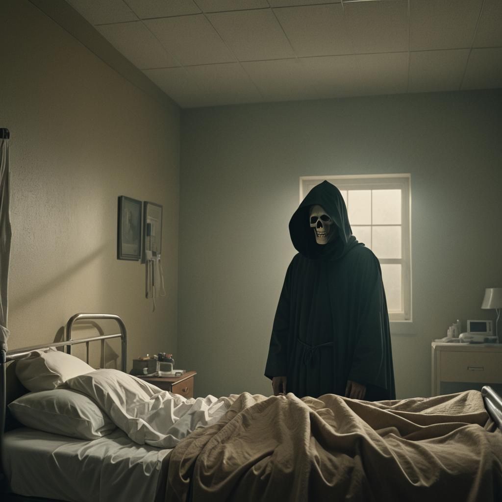 The Grim Reaper in a Hospital Room
