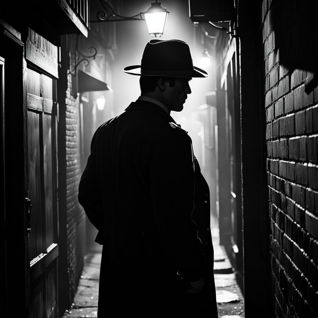 Film Noir Back-Alley Entrance at Night