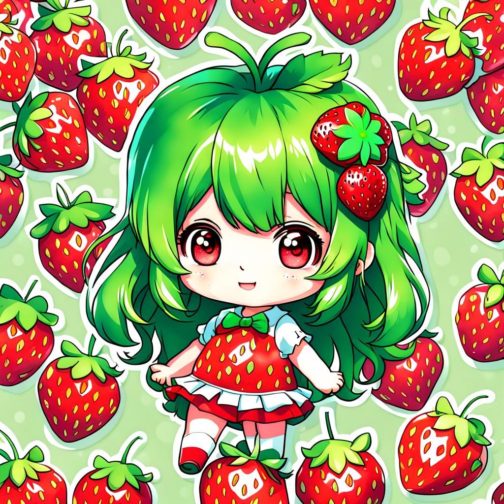 Chibi Strawberry Illustration