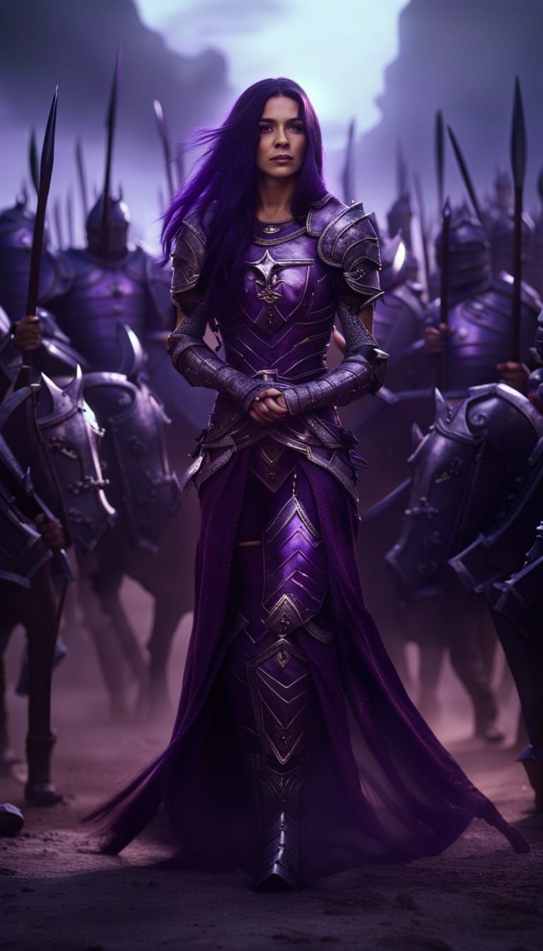 Amethyst Empress Leads Knights into Battle