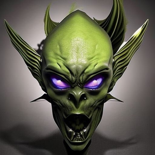 Creepy Alien Vampire Head