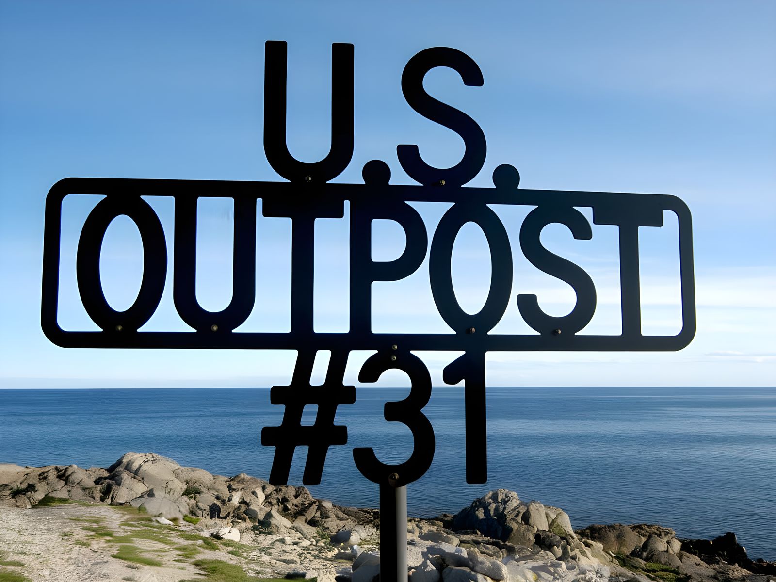 Vintage Metal Sign: U.S. Outpost #31