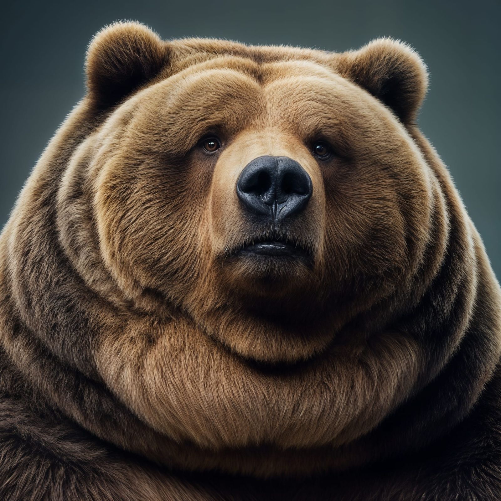 Sarcastic Grizzly Bear Close-Up in Photographic Style