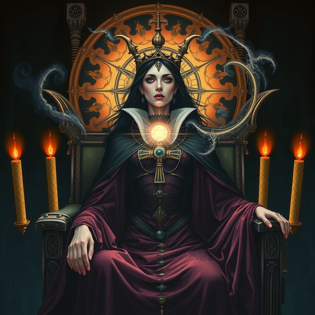 Gothic Lilith Summons Dream Queen in Surreal Realm