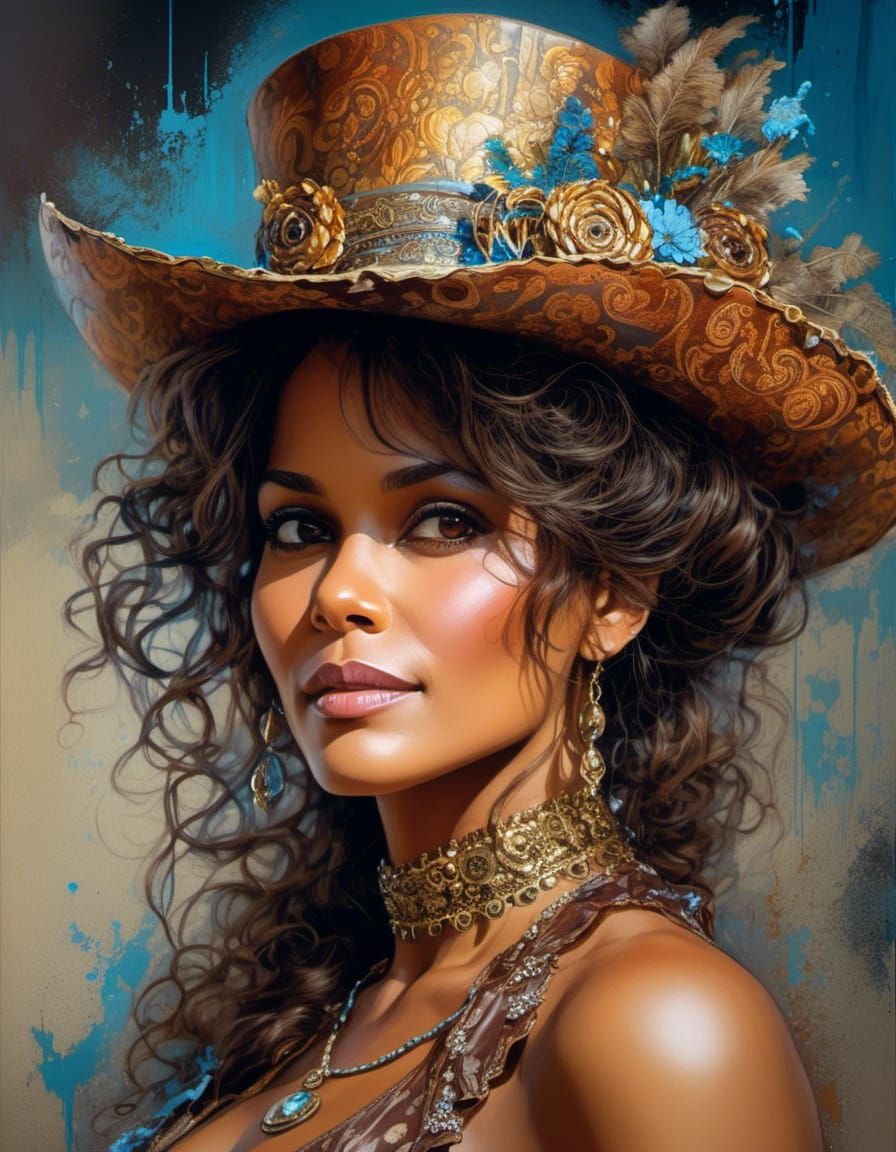 Steampunk Portrait of a Gorgeous Woman