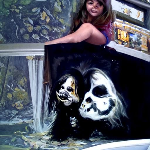 Elegant Woman Portrait in Oil Paint Style