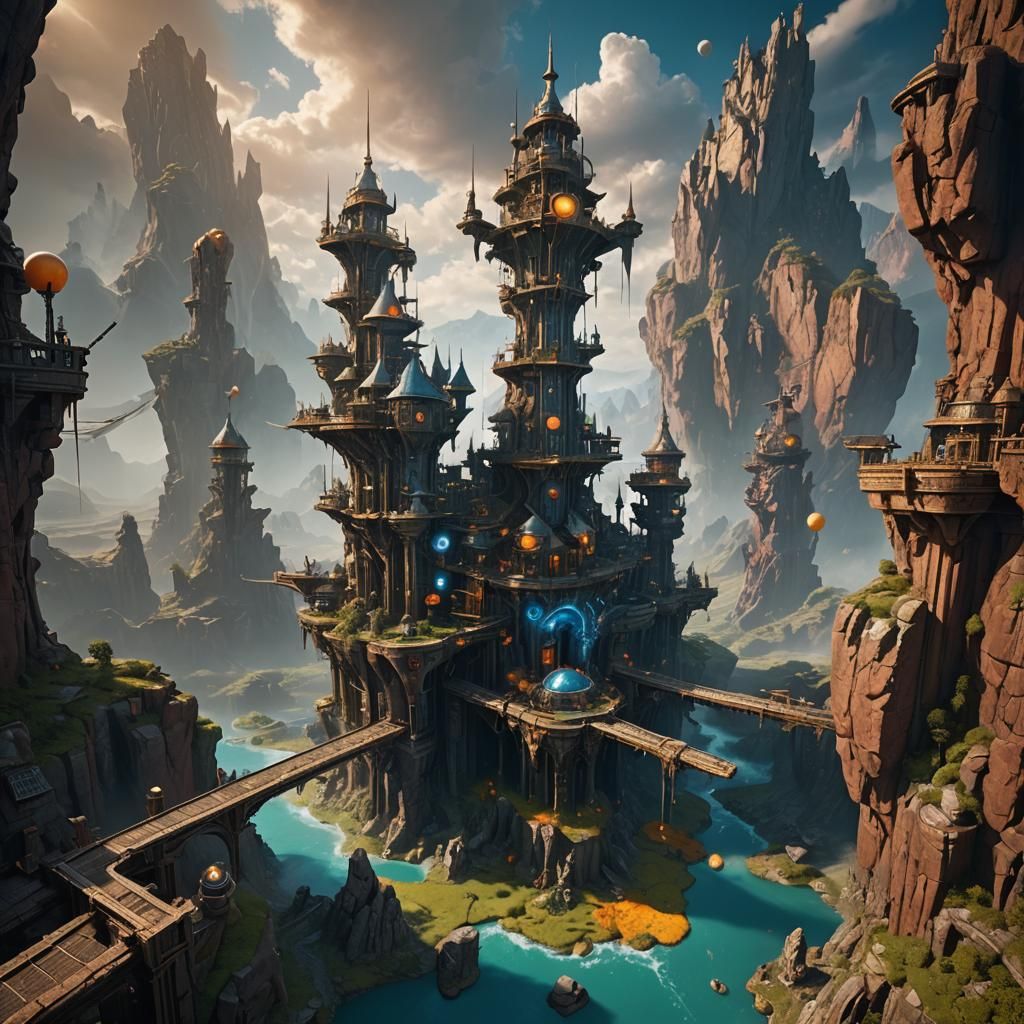 Fantastical Chemical Imbalance: A Detailed Matte Painting