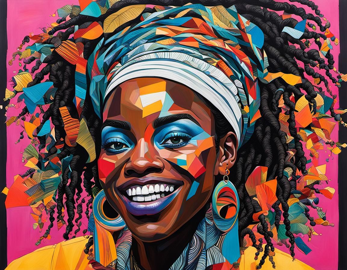 Joyful African American Artist with a Bright Future