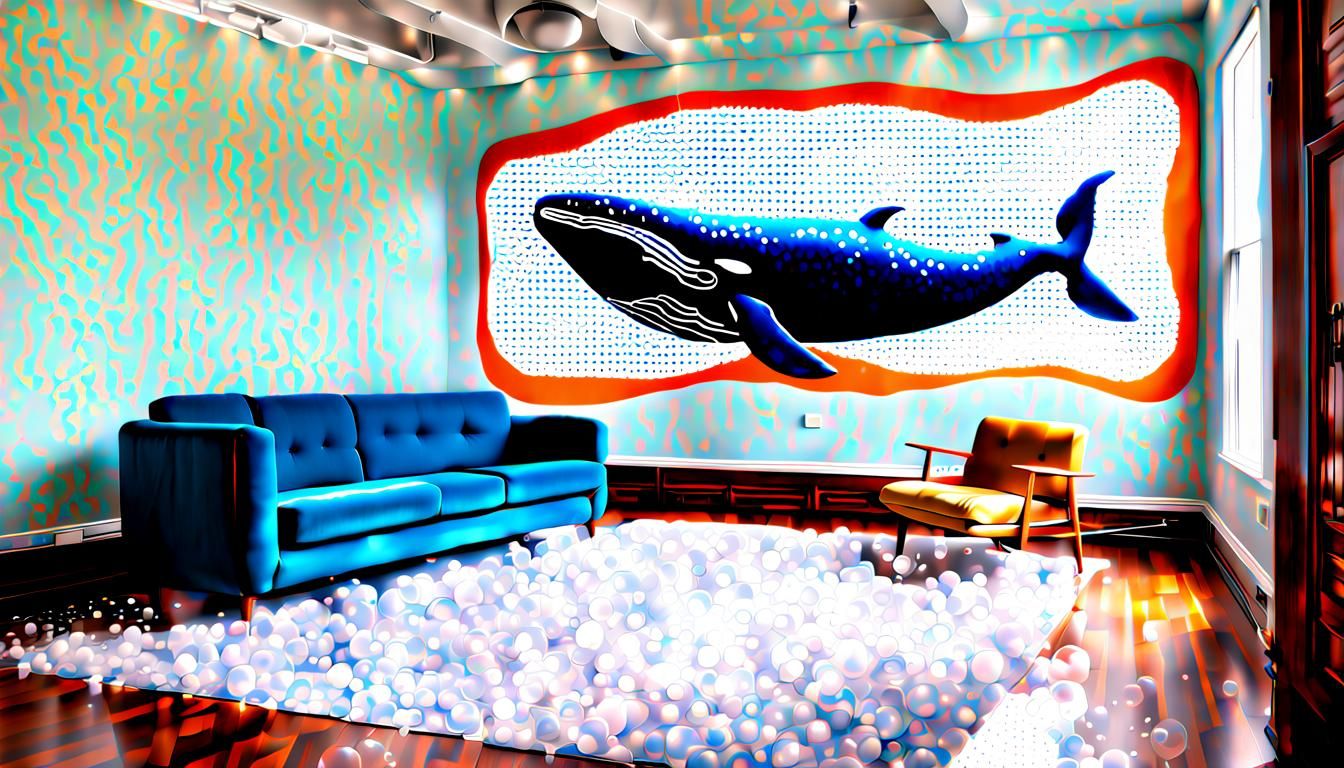 Whale Interior with Pointillist Optic Illusion