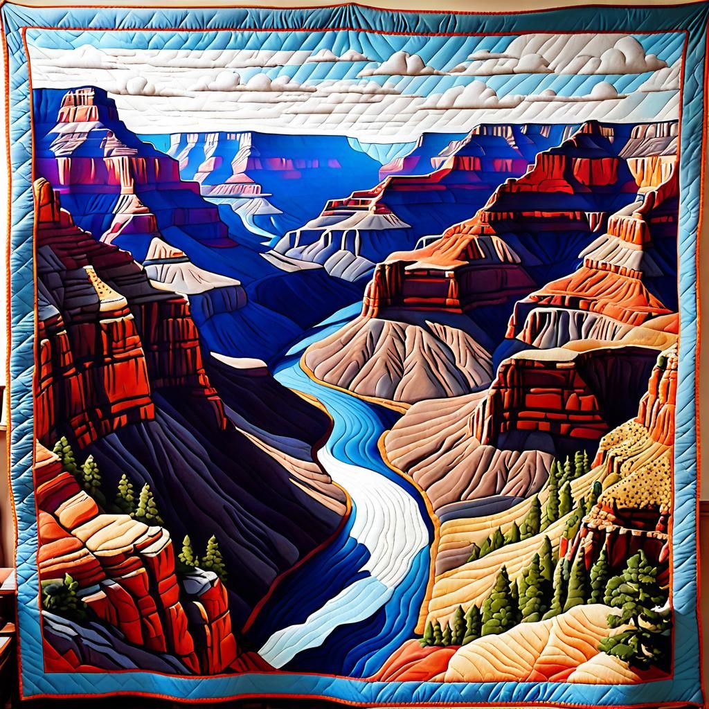 Grand Canyon as Abstract Quilt Art