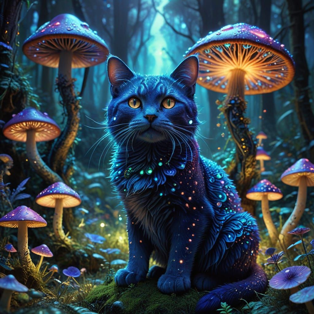 Cosmic Cats in a Holographic Mushroom Village