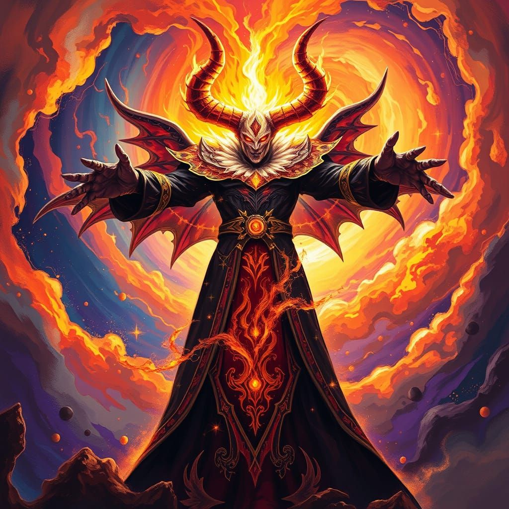 Cosmic Sorcerer Unleashes Magical Power