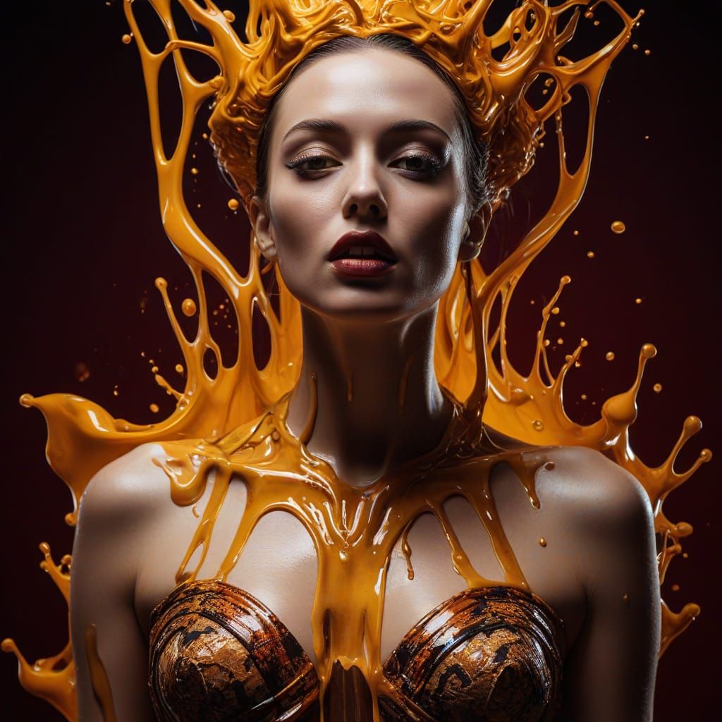 Surreal Melting Dress: A Sensual Femme Fatale