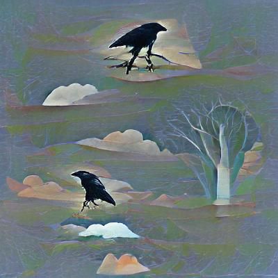 Crow as Hunter in Natural Habitat