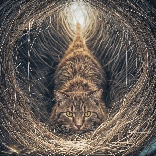 Ethereal Ghost Cat with Swirling Effects