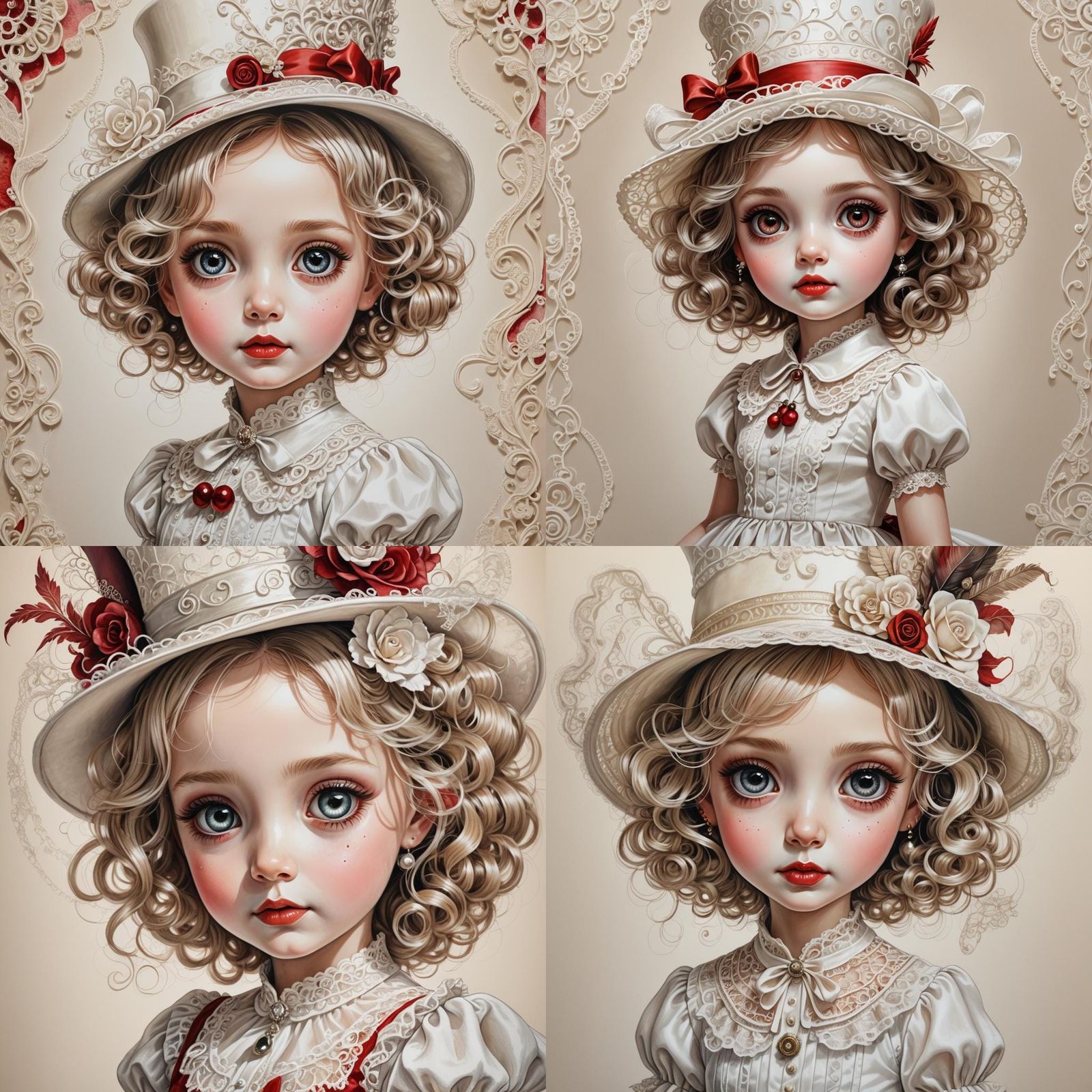 Charming Child Magician in Pencil Drawing Style