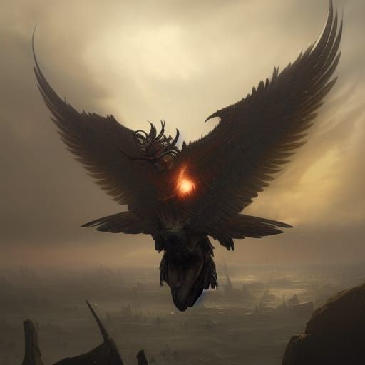 Seraph in Paradise: Dark Fantasy Concept Art