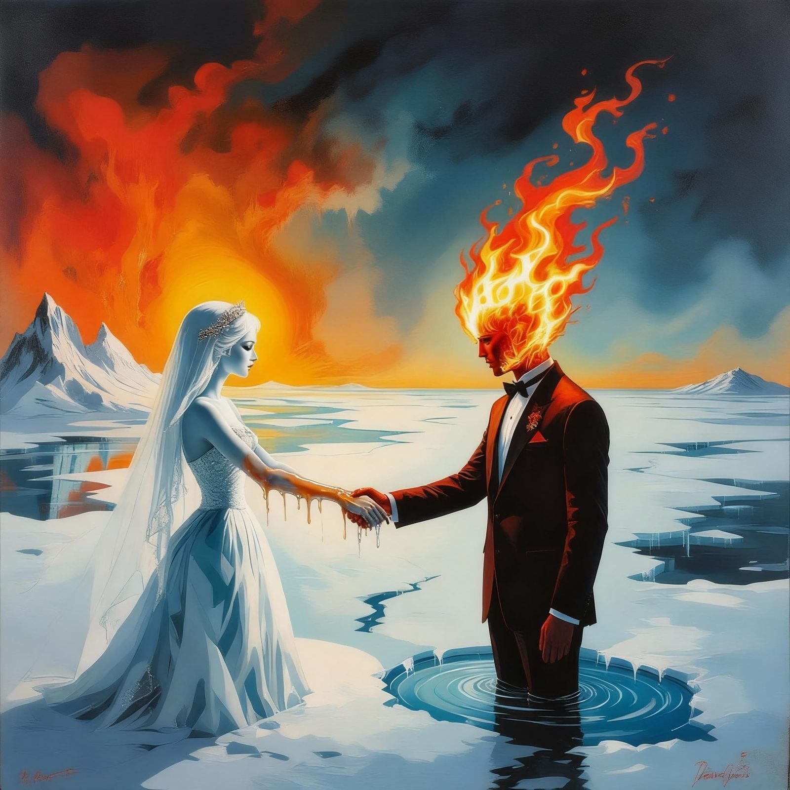 Woman's Hand Melts in Surreal AI Art