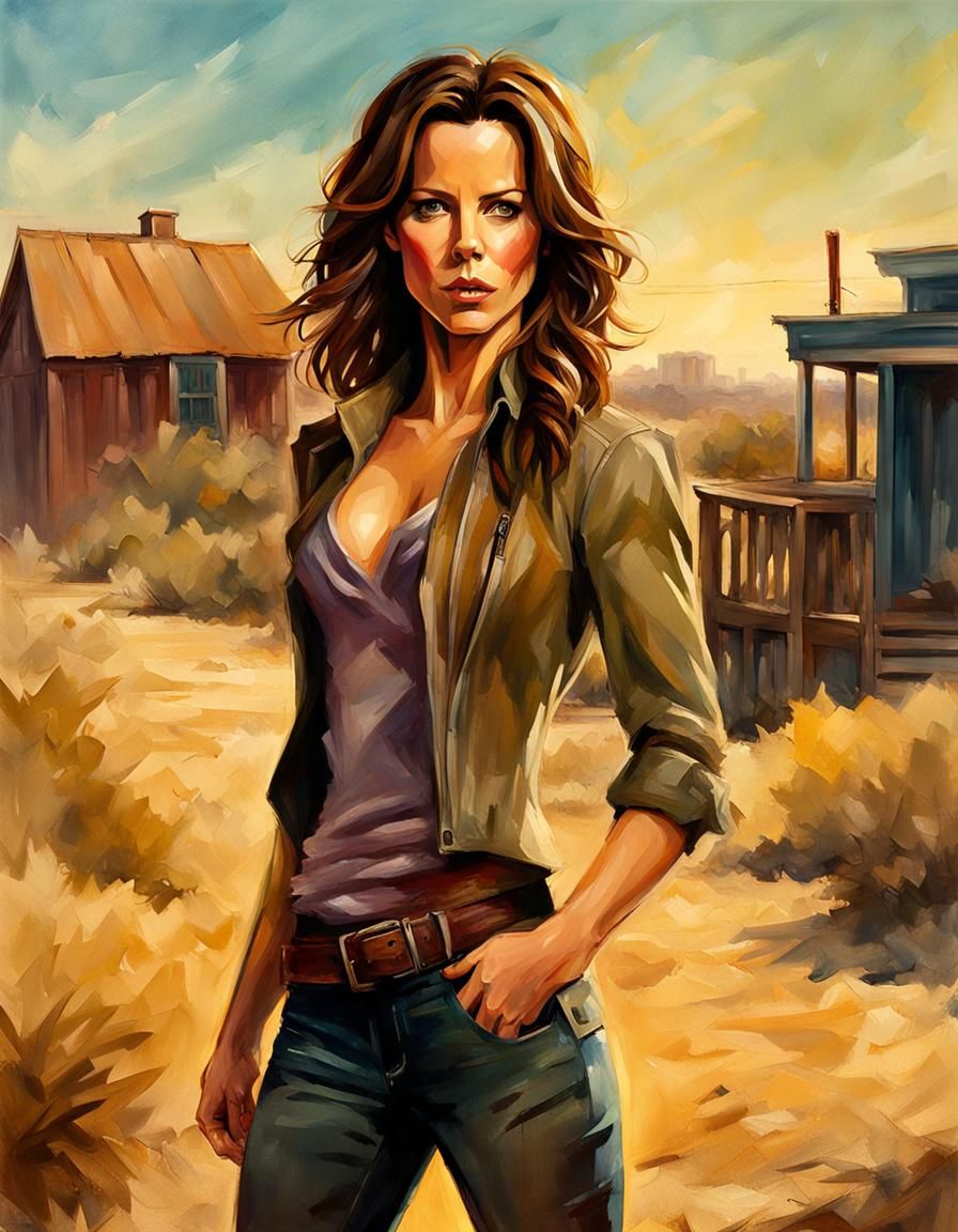 Elegant Woman Outdoor Portrait in Classic Style