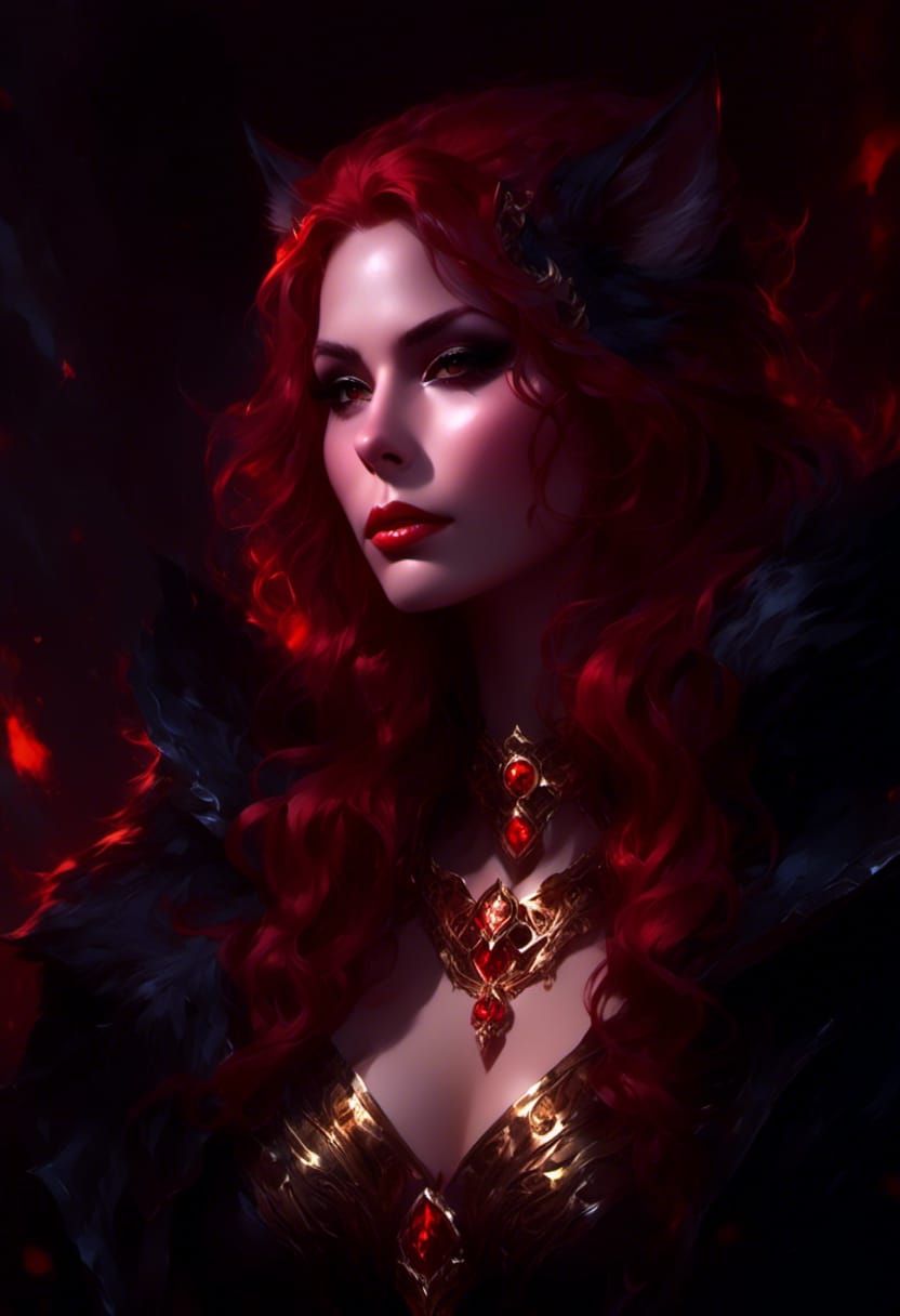 Hyperrealistic Worgen Mage Portrait in Fantasy Style