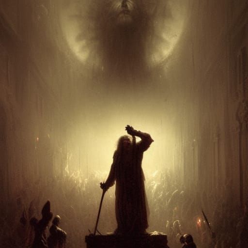 Fearsome Rage in Gothic Horror Style