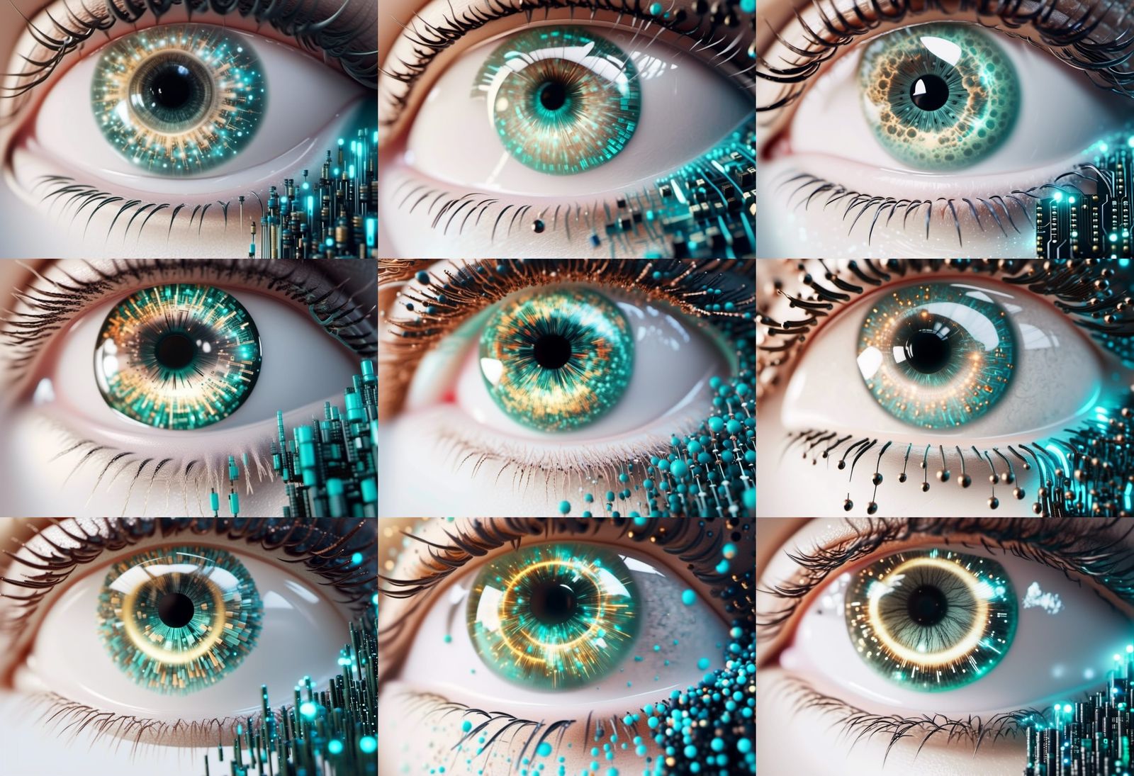 Galactic Eye in Turquoise, Digital Concept Art