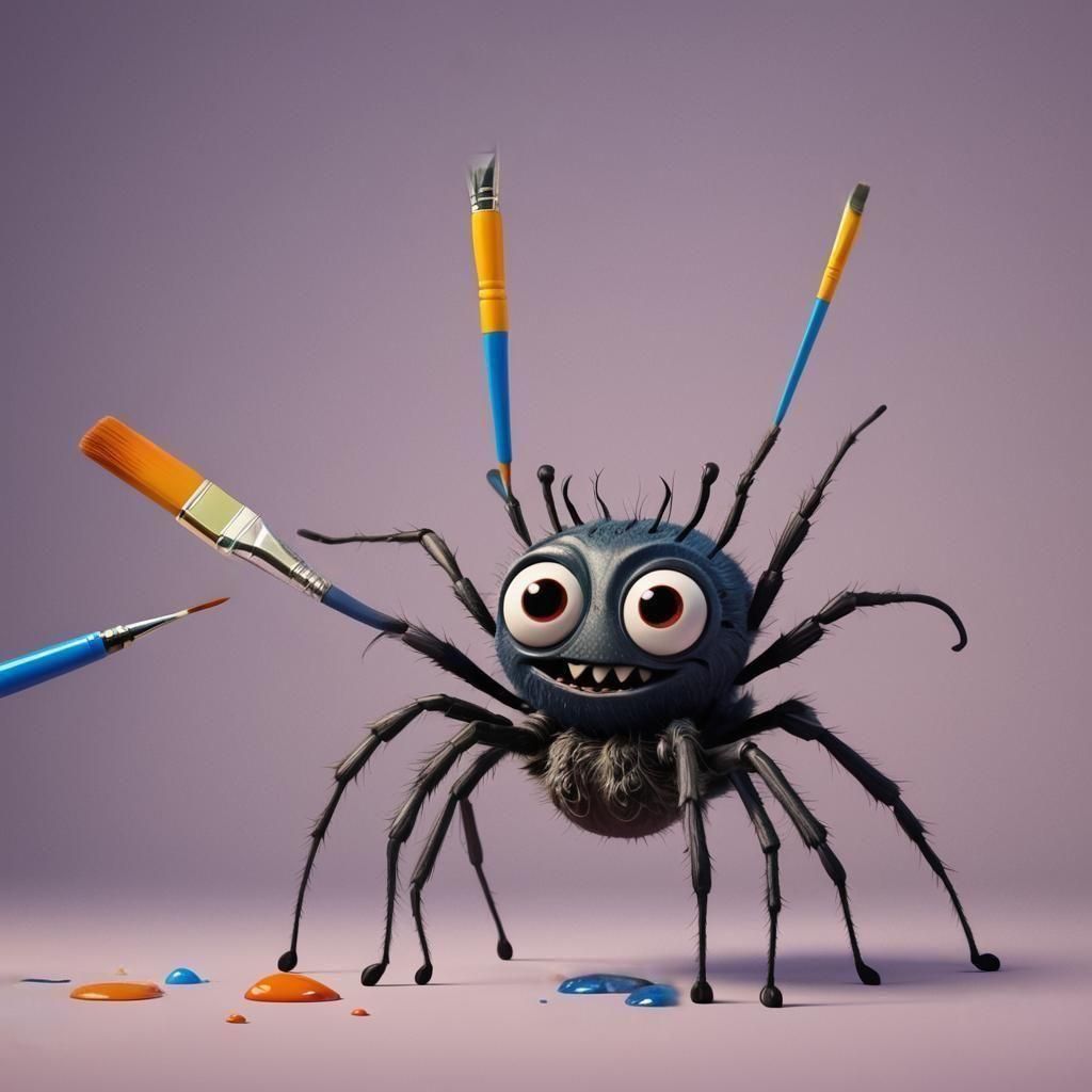 Lucas the Spider's Colorful Art Studio Adventure