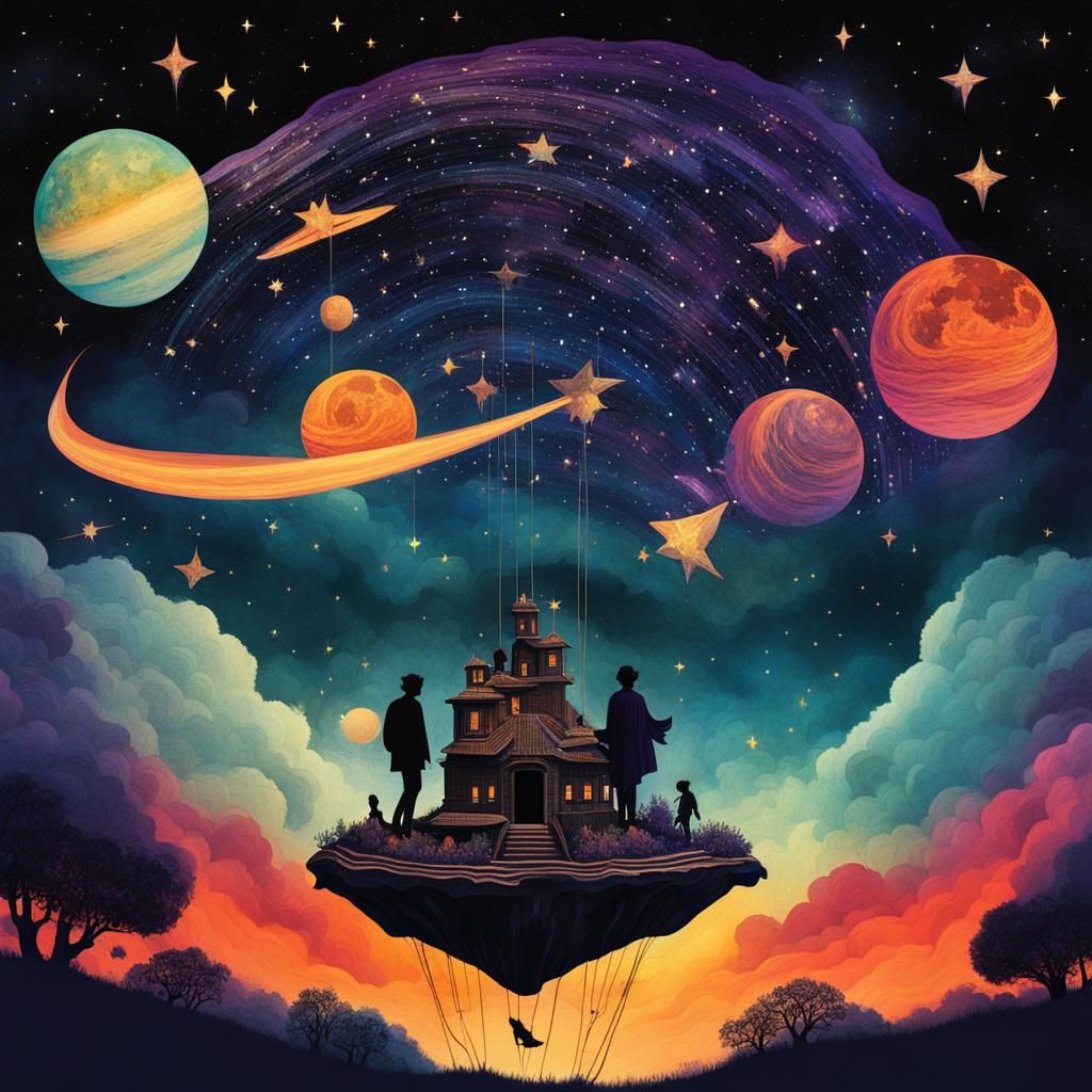 They travel through time and space on their floating base.