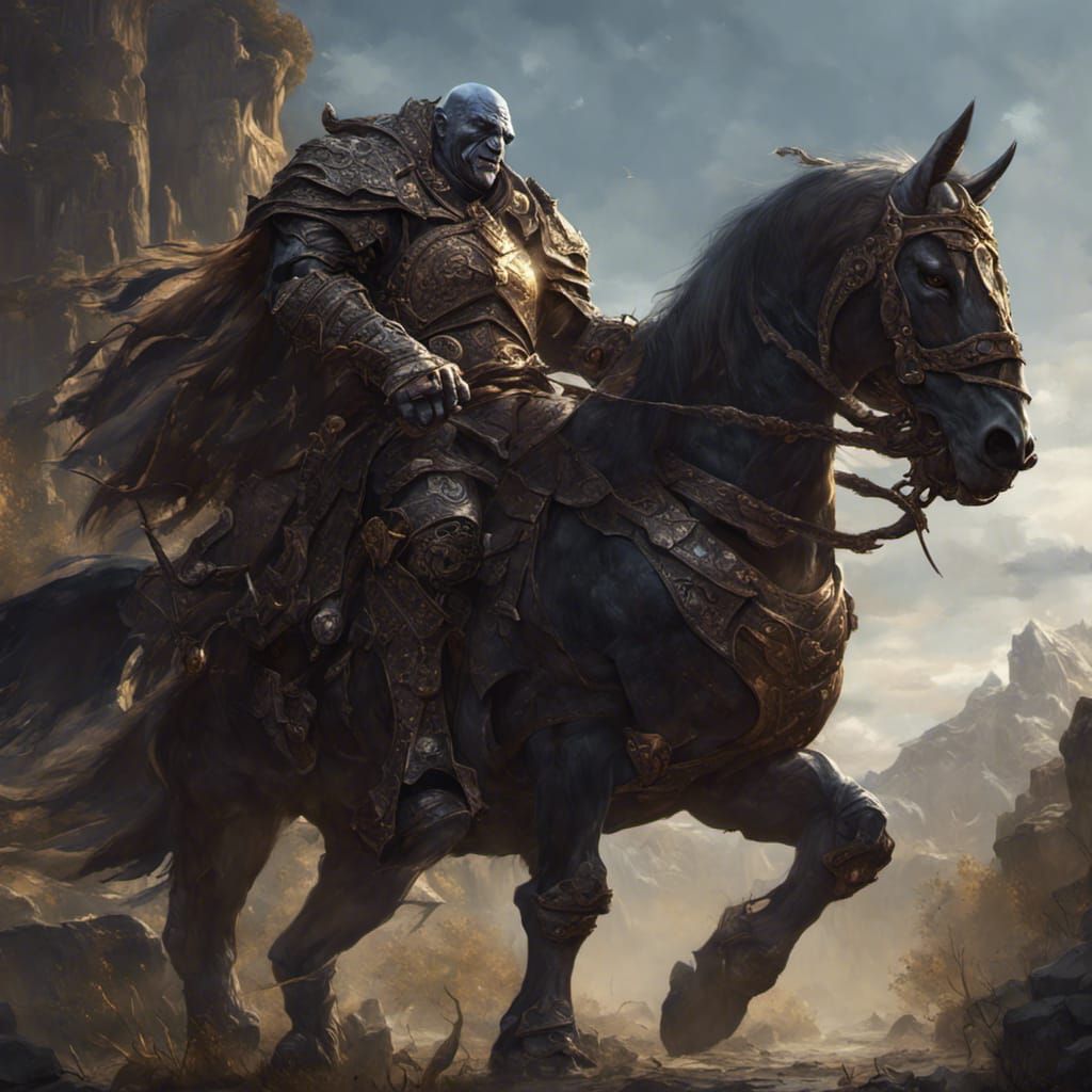 Orc Knight in Dark Fantasy Style