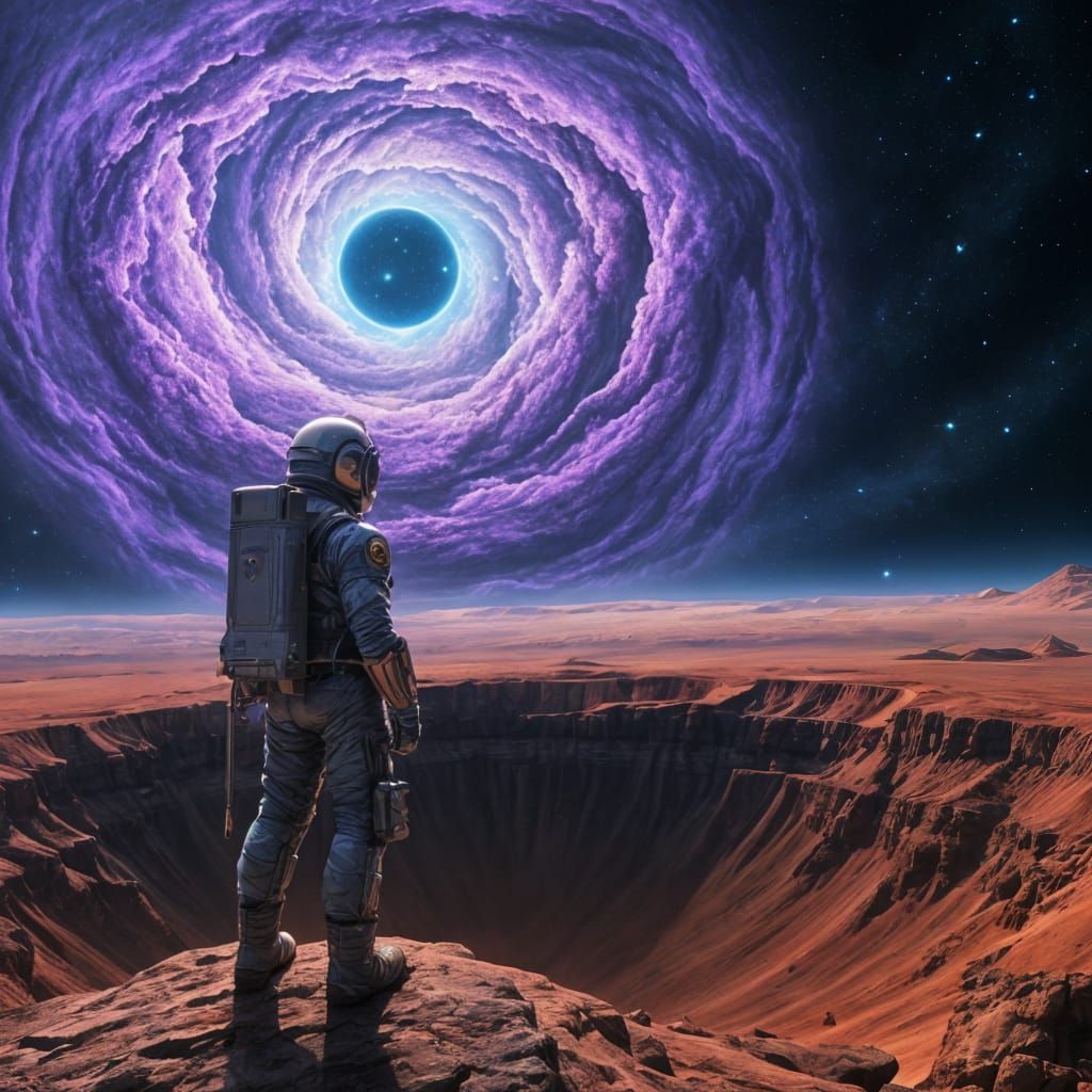 Photorealistic Sci-Fi Scene of Outer Space