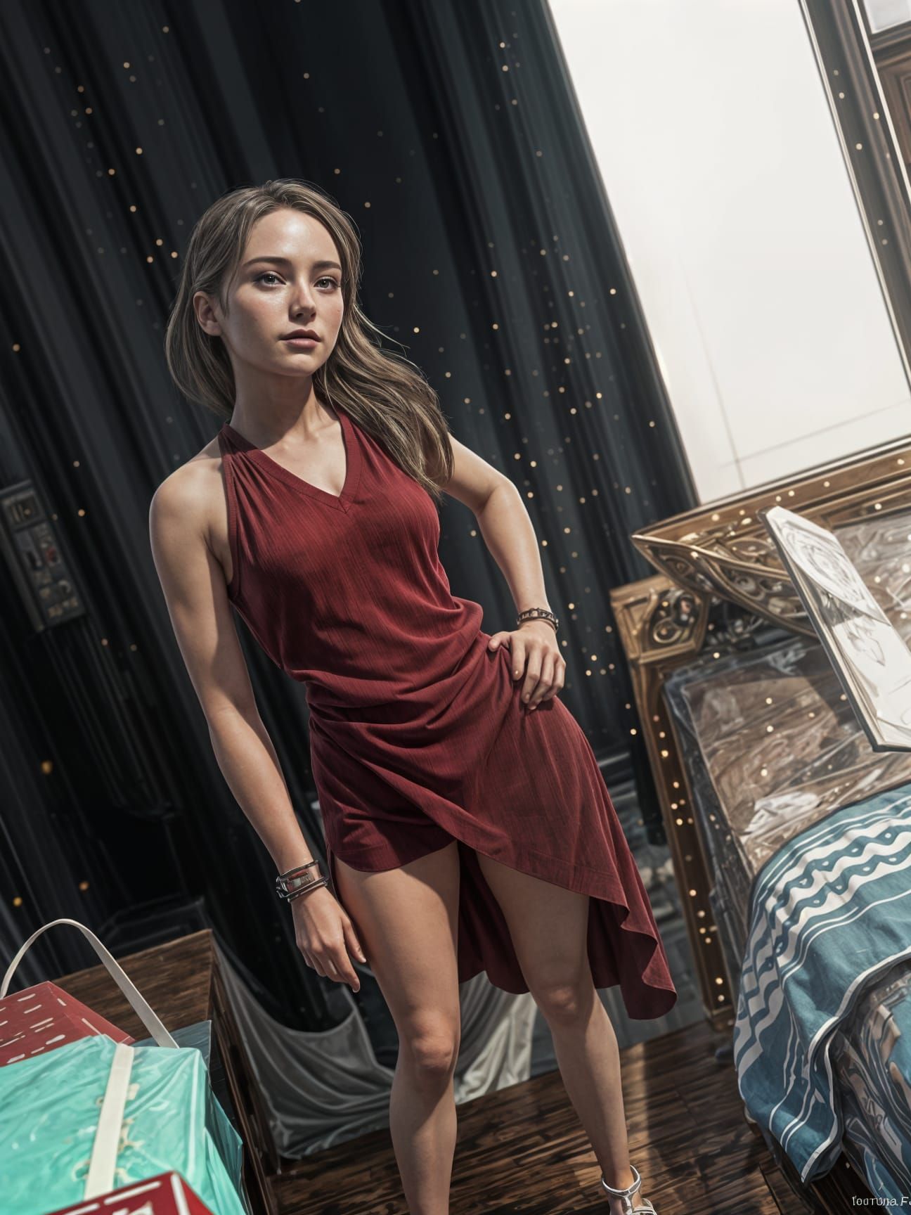 Anime Style Portrait of Latina Girl in 3D