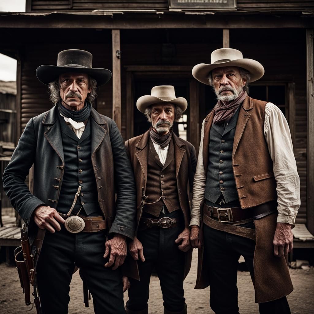 Hyperrealistic Old West Gunfighter Duel