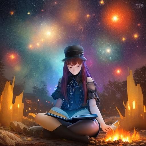 Serene tranquility of girl wi.