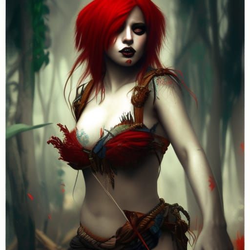 Ana de Armas as Tribal Vampire Warrior: Detailed Art