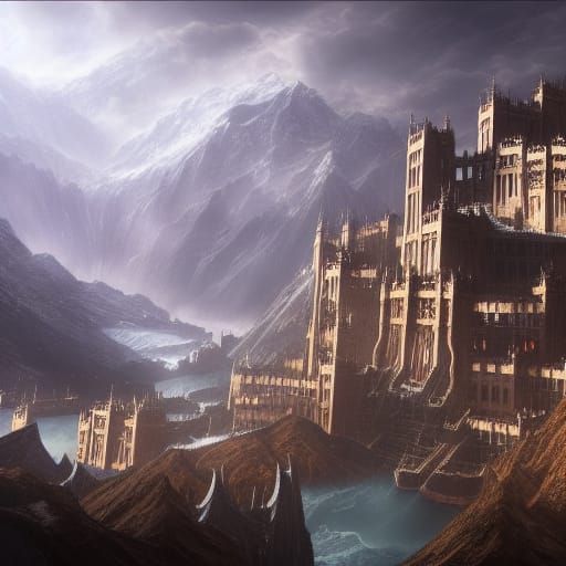 The Fall of Gondolin: Detailed Matte Painting