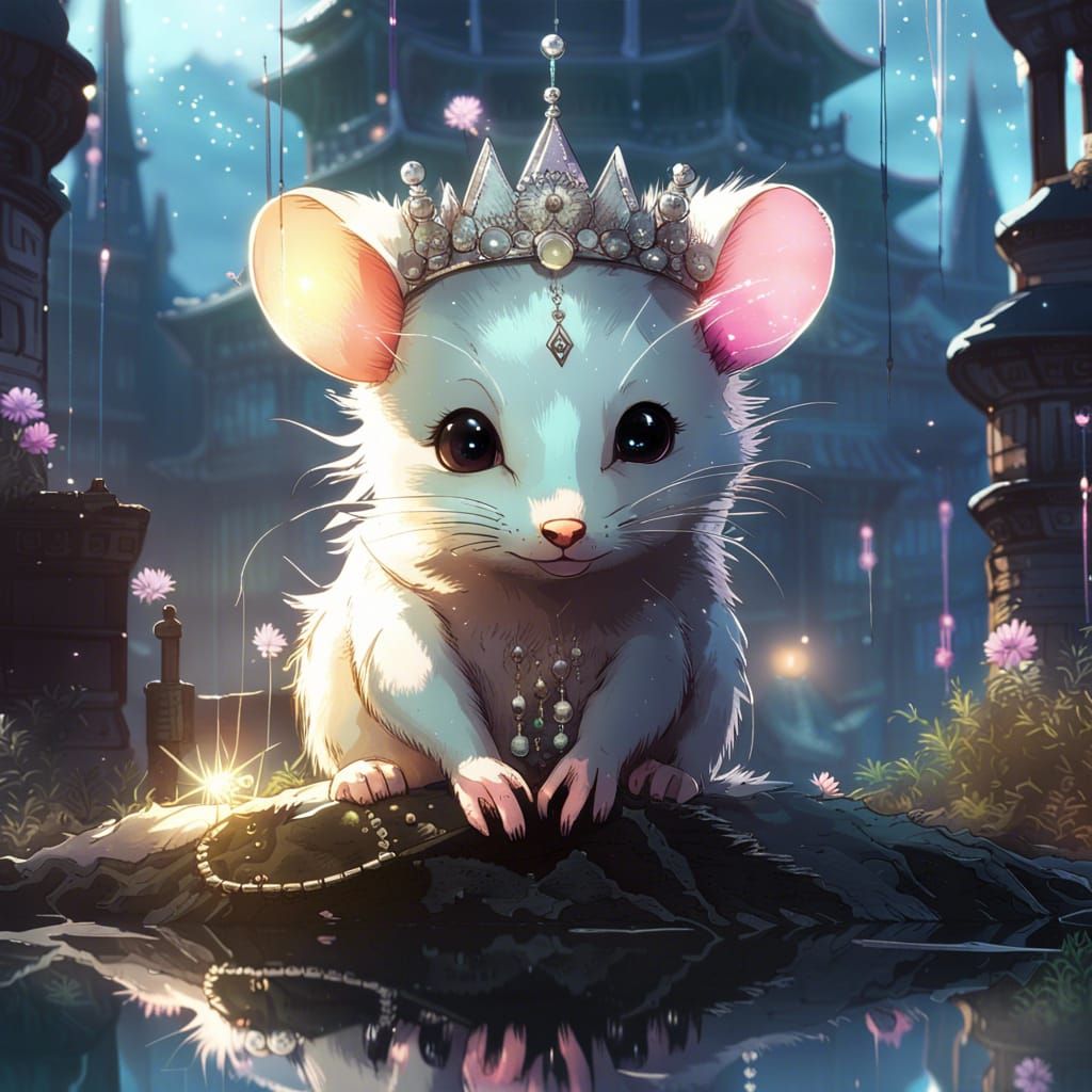 Anime Possum Princess in Opalescent Tiara