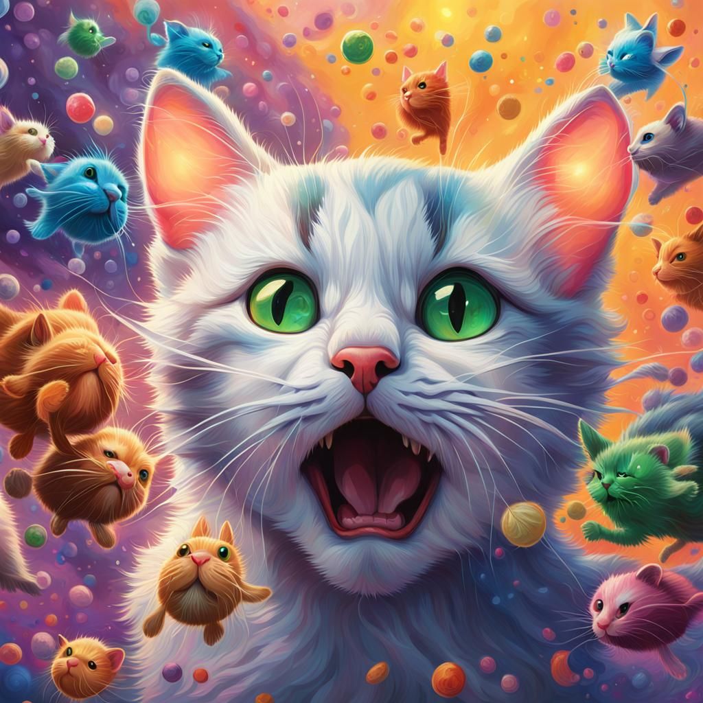 Hyperrealistic Kittens and Mice Concept Art