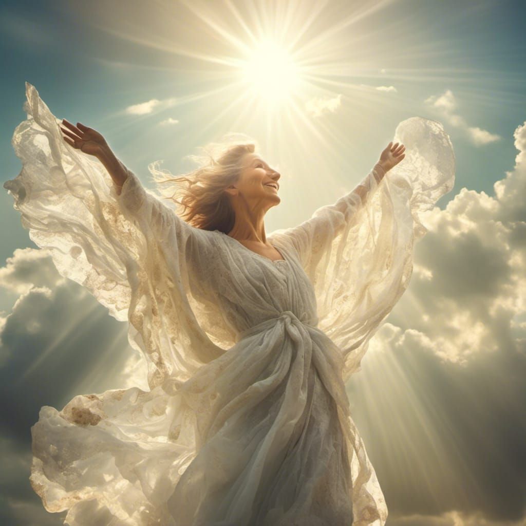 Mother in Divine Sunshine: Hyperreal Image