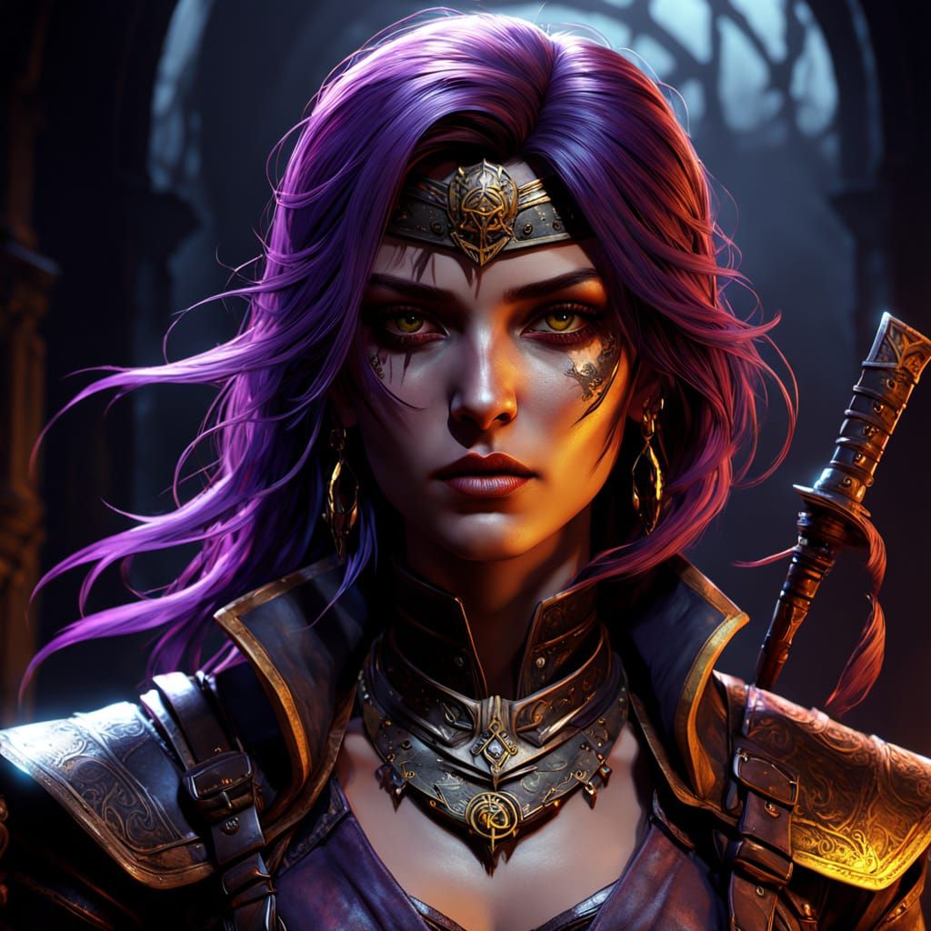 Dark Fantasy Pirate Assassin in Dramatic, Hyper-Realistic Ar...