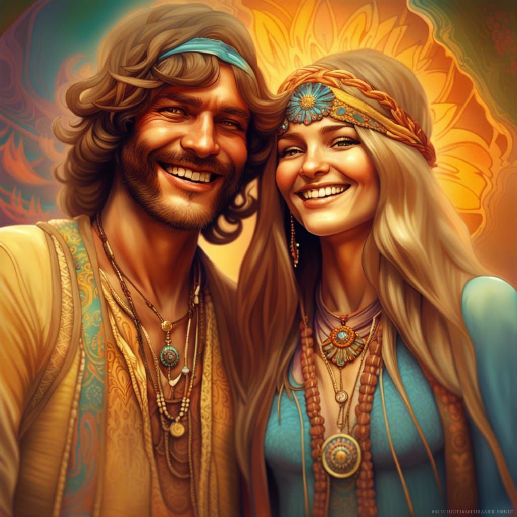 1970s Hippie Couple