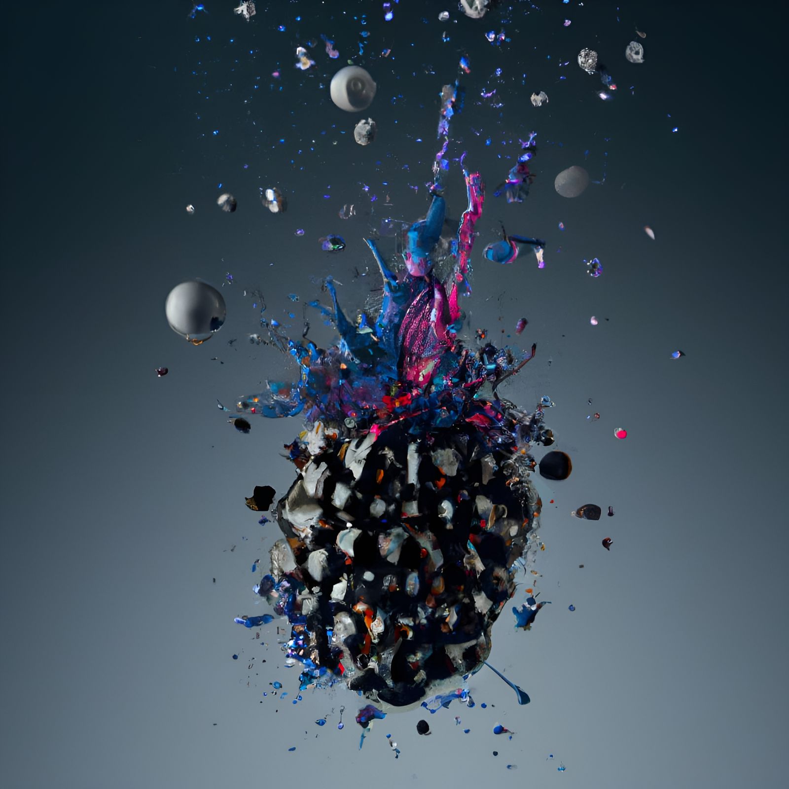 Exploding Bramble Berry in High-Speed Photography