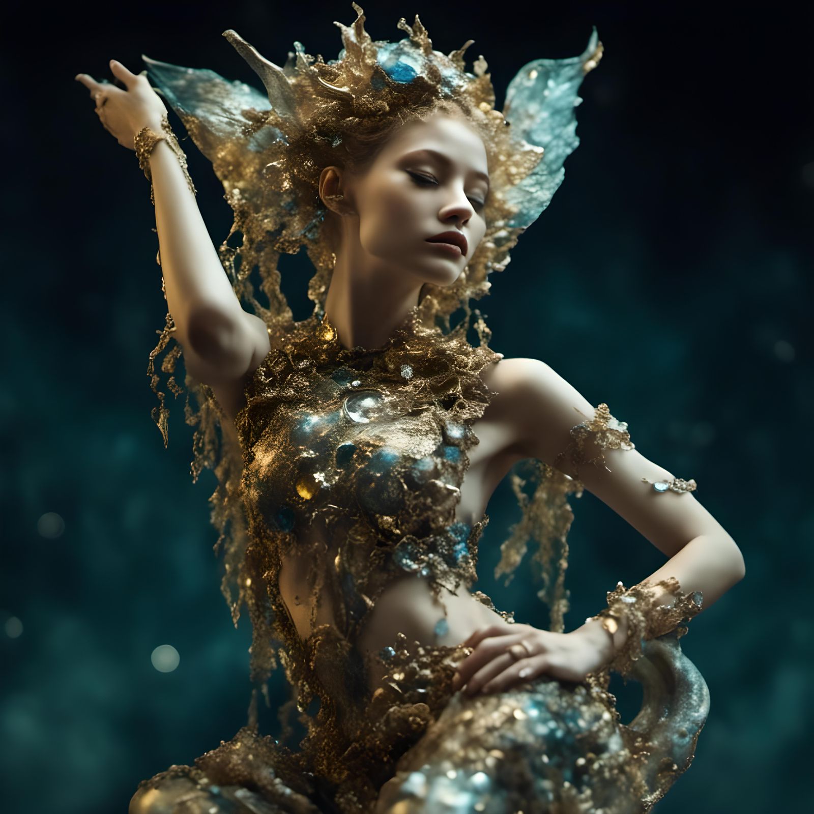 Double Exposure Portrait on Alien Planet