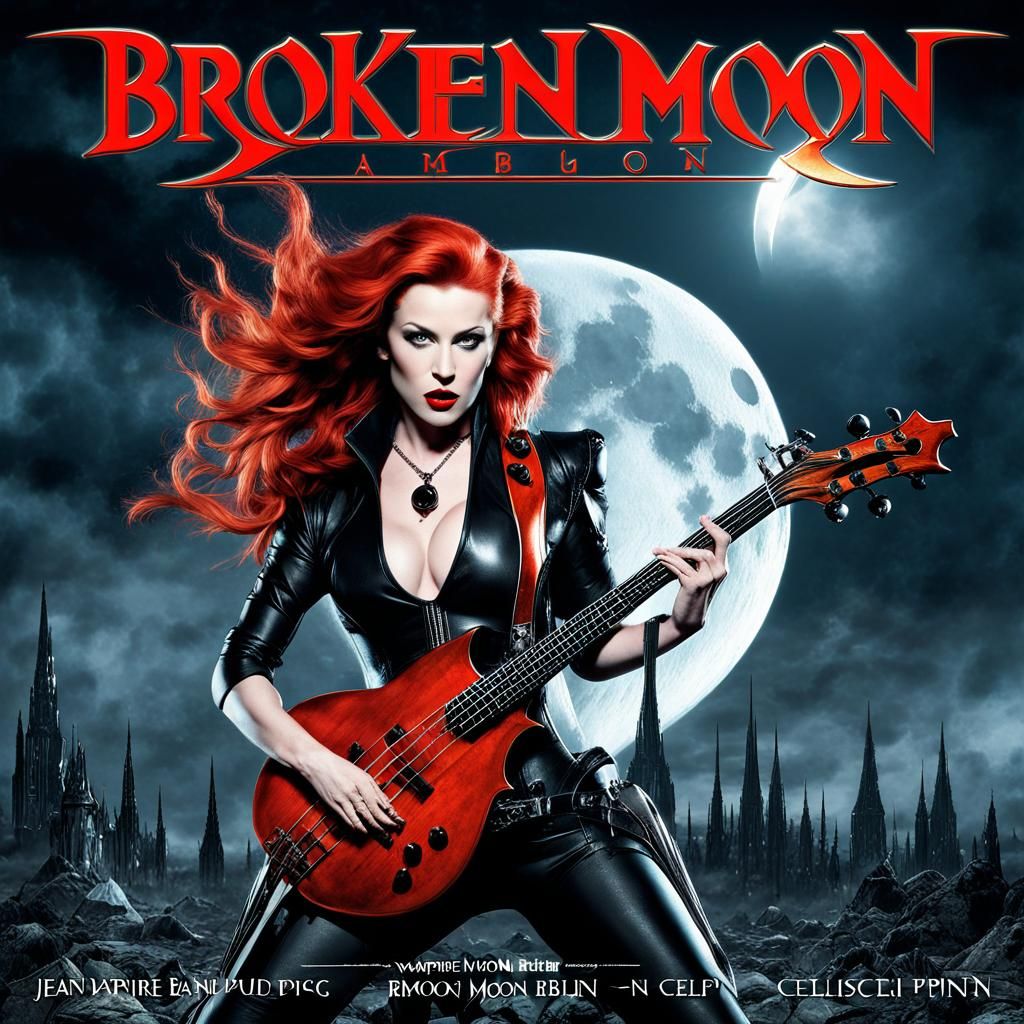 Futuristic Vampire Band with Broken Moon