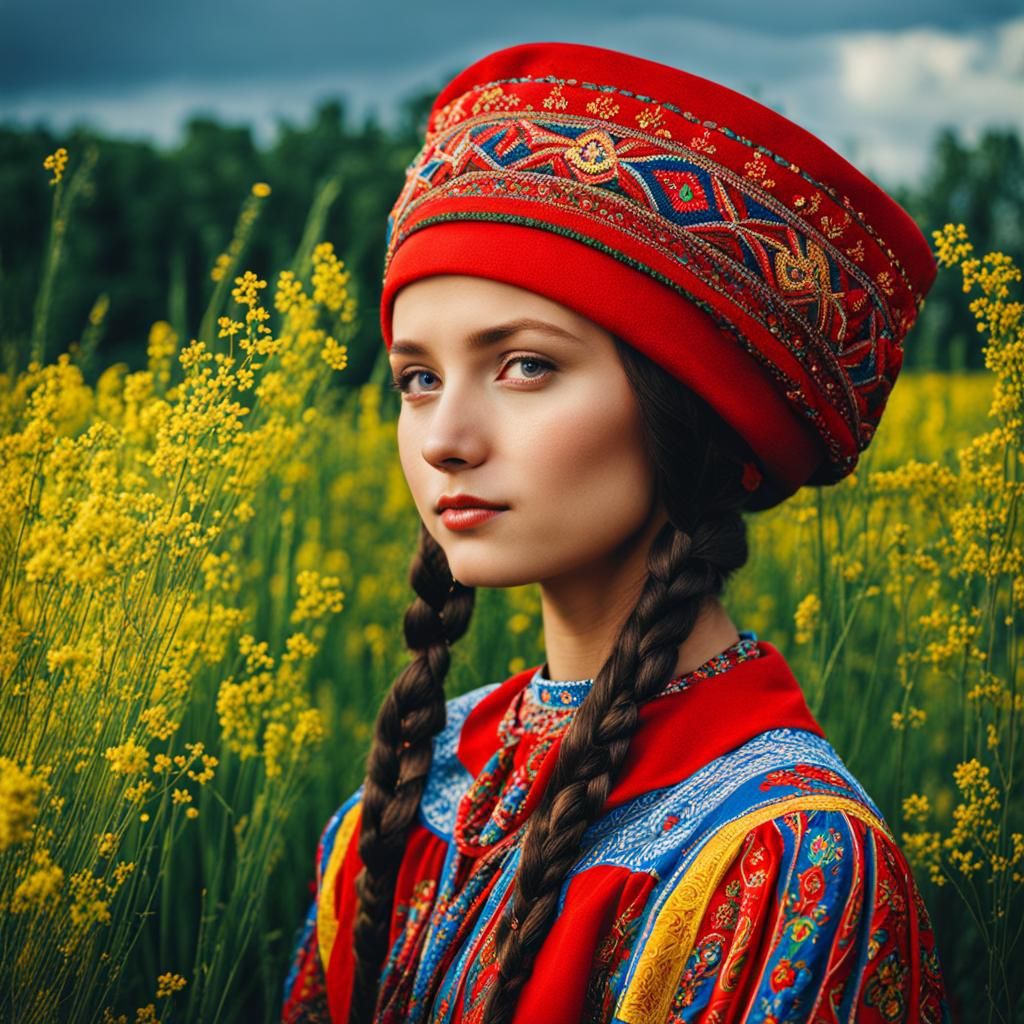 AI Portrait of a Ukrainian Girl