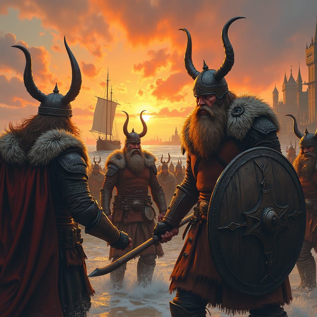Vikings Storm a Medieval City: Cinematic Battlescape