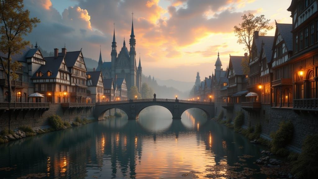 Germany in Romantic Era on Rhine River